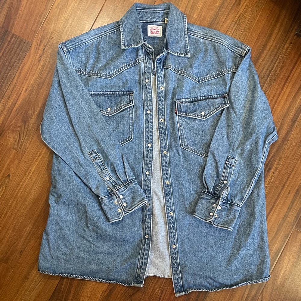Levi's Light Blue Denim Western Shirt Jacket